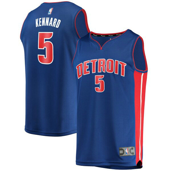 Maillot nba Detroit Pistons Icon Edition Homme Luke Kennard 5 Bleu